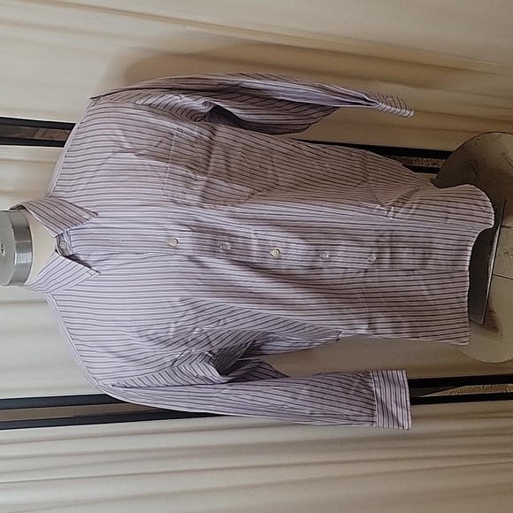 Lauren Ralph Lauren Other - Lauren Ralph Lauren Pink with Dark Pink, Black & White stripes, Non Iron 17-2/3